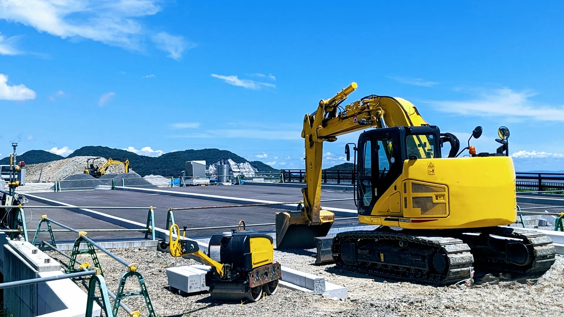 道路舗装工事の現場