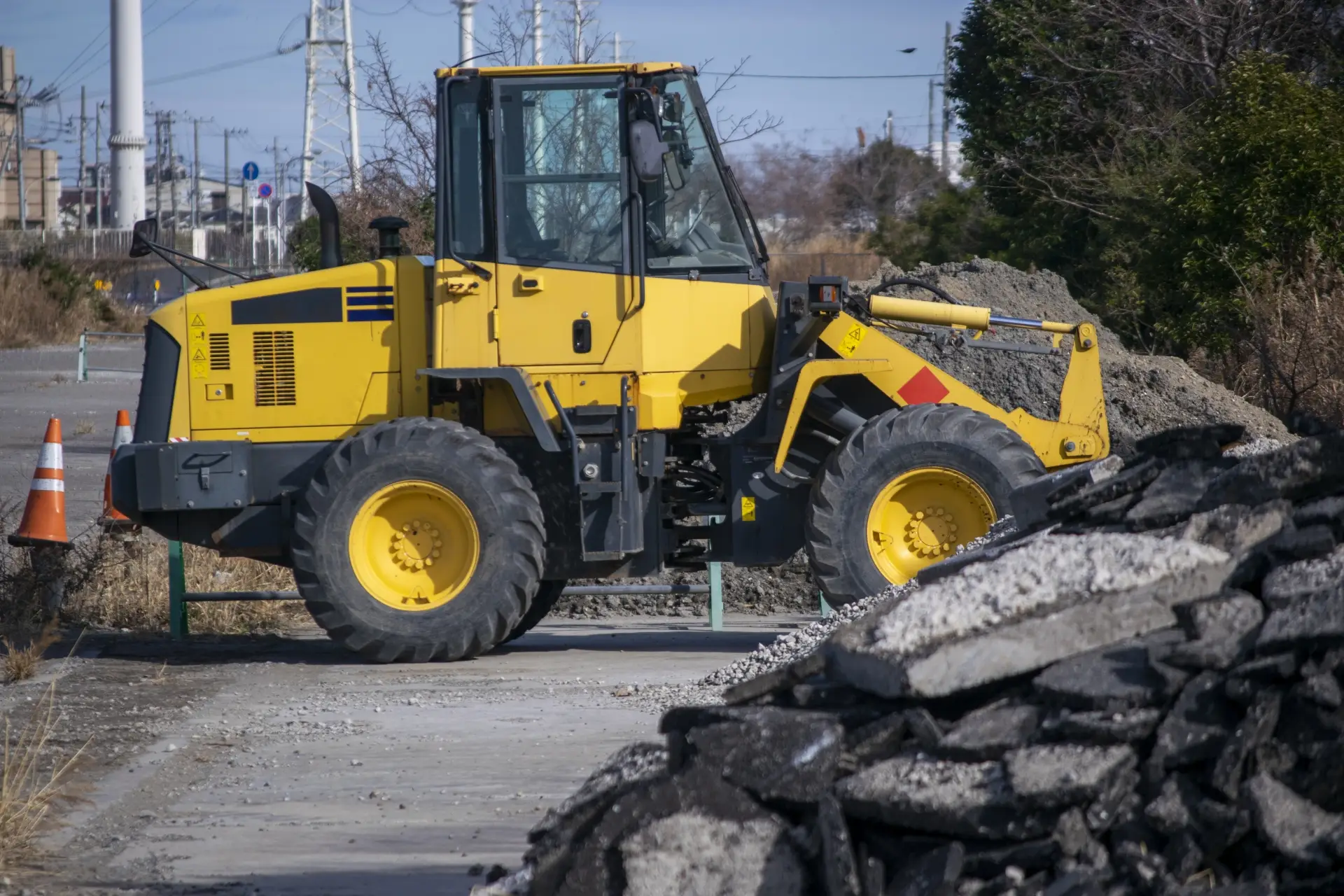 道路舗装工事の現場